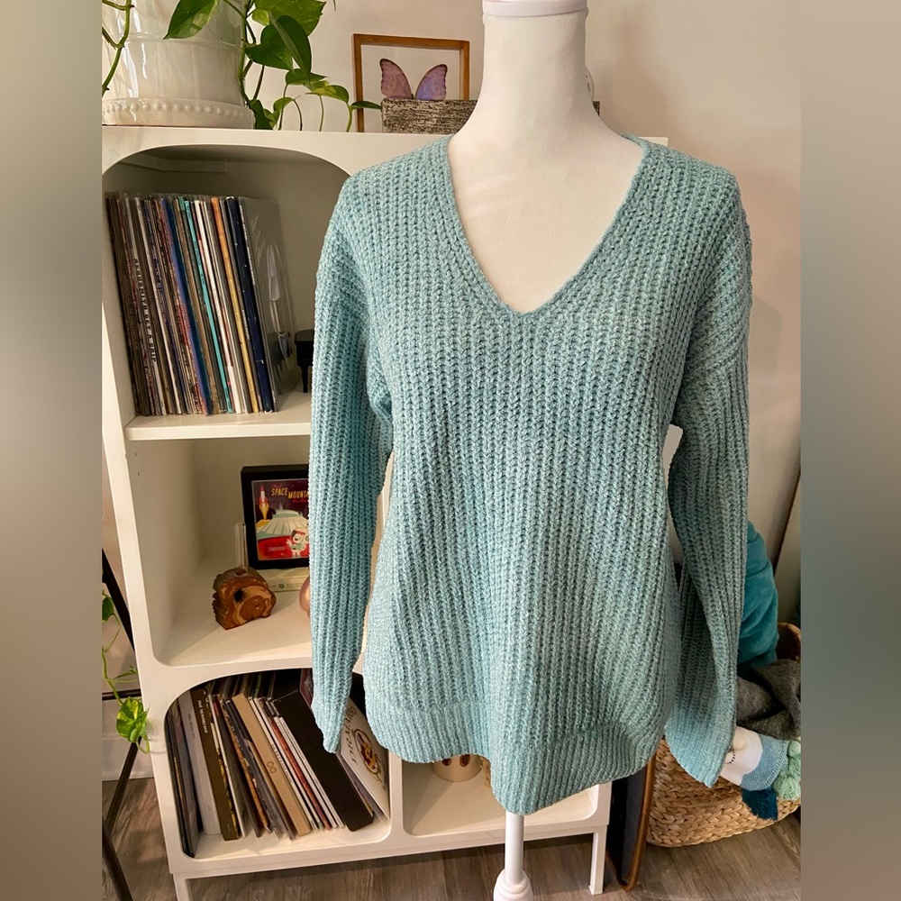 Lucky Brand Chenille V-Neck Pullover Sweater